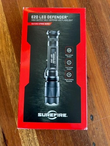 SureFire E2DL-BK E2D LED Executive Defender Flashlight #B95084 New In Box