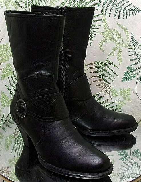 born black leather boots