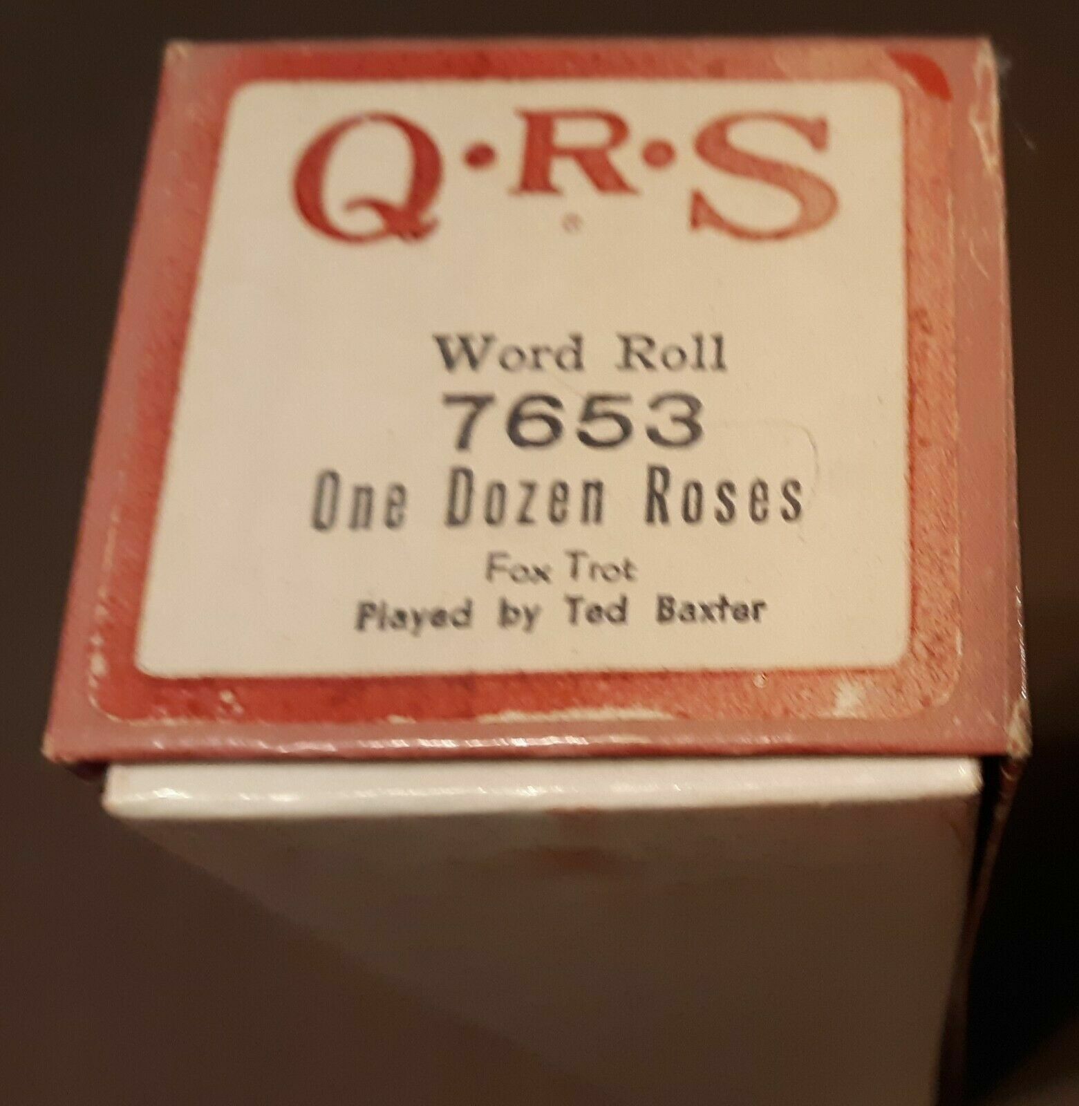 #7653 Super sale period limited One Dozen Roses fox trot by Ted Excellence Baxter Note 88 Piano QRS Player Word Roll