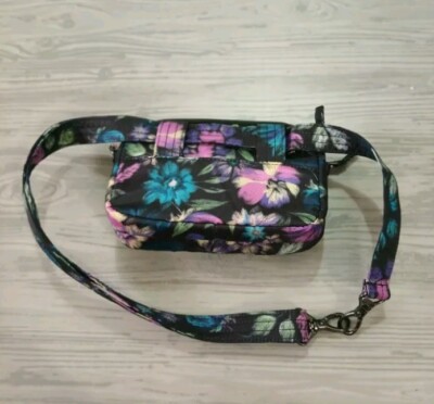 Lug Coupe Quilted Purple Multicolor Floral Belt Fanny pack 