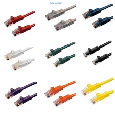 50'-100' CAT6 UTP Patch Cable Ethernet LAN Category 6 Internet Cord 24AWG 550MHZ