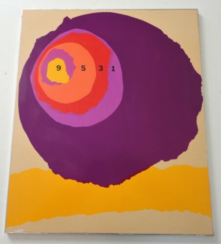 Rare Vtg Modern Pop Art Georg Jensen T Square Studios Beverly Hills Dart Board
