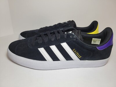 Mens Adidas Originals Gazelle Adv Casual Shoes Black/Purple/White #GY6922 Sz 13