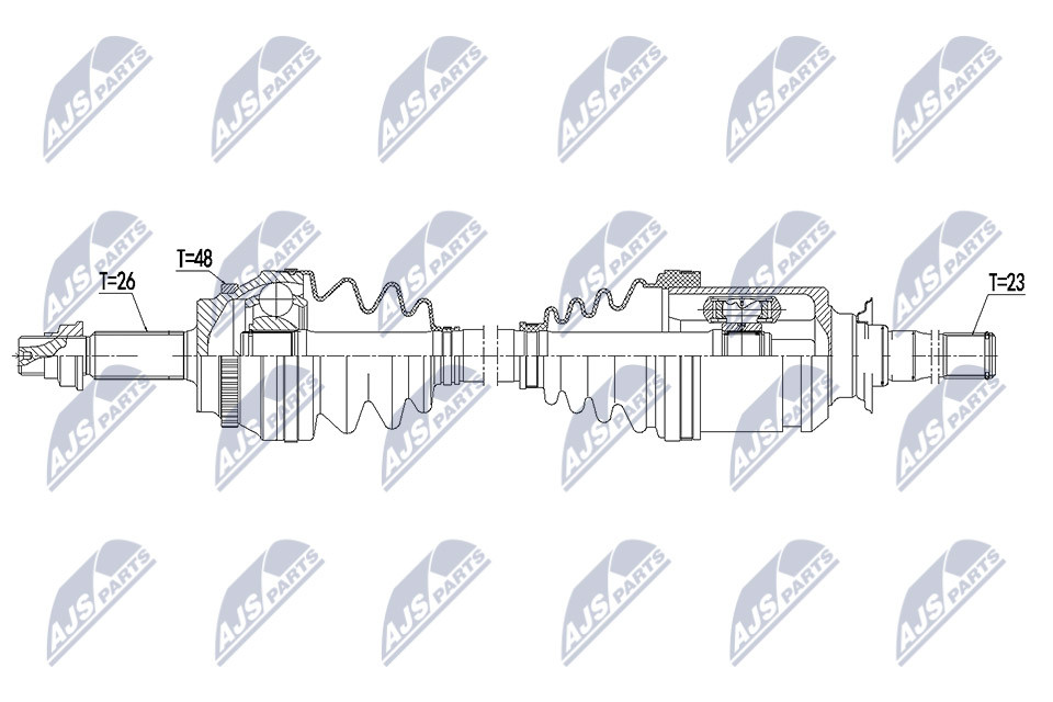 Driveshaft Front Axle Right NPW-TY-133 NTY for TOYOTA RAV 4 Mk II - Image 7