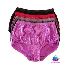 Barbra Women Full Coverage High Waist Light Tummy Control Satin Girdle Panties