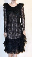 Victor Costa vintage lace and bows 80's party dress 8