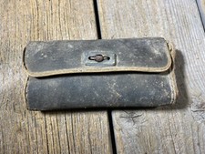 VINTAGE ANTIQUE BIKE BICYCLE SADDLE BAG TOOL BAG LEATHER TOOL POUCH FOR SEAT USE