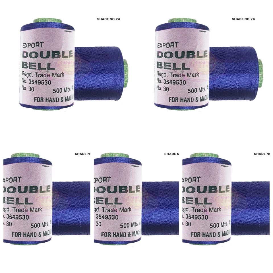 5X Viscose Rayon Yarn Thread Shine Blue Colour 500mtr,Hand & machine embroidery - Image 2 of 3