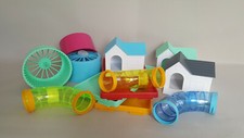 Hamster Cage Pet ACCESSORIES House Clips Wheel Bottle Platforms Tubes Rodents