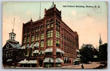 Nashua NH Postcard Odd Fellows Bldg Goodnow Hunt Pearson Co. 1st Floor DB Posted