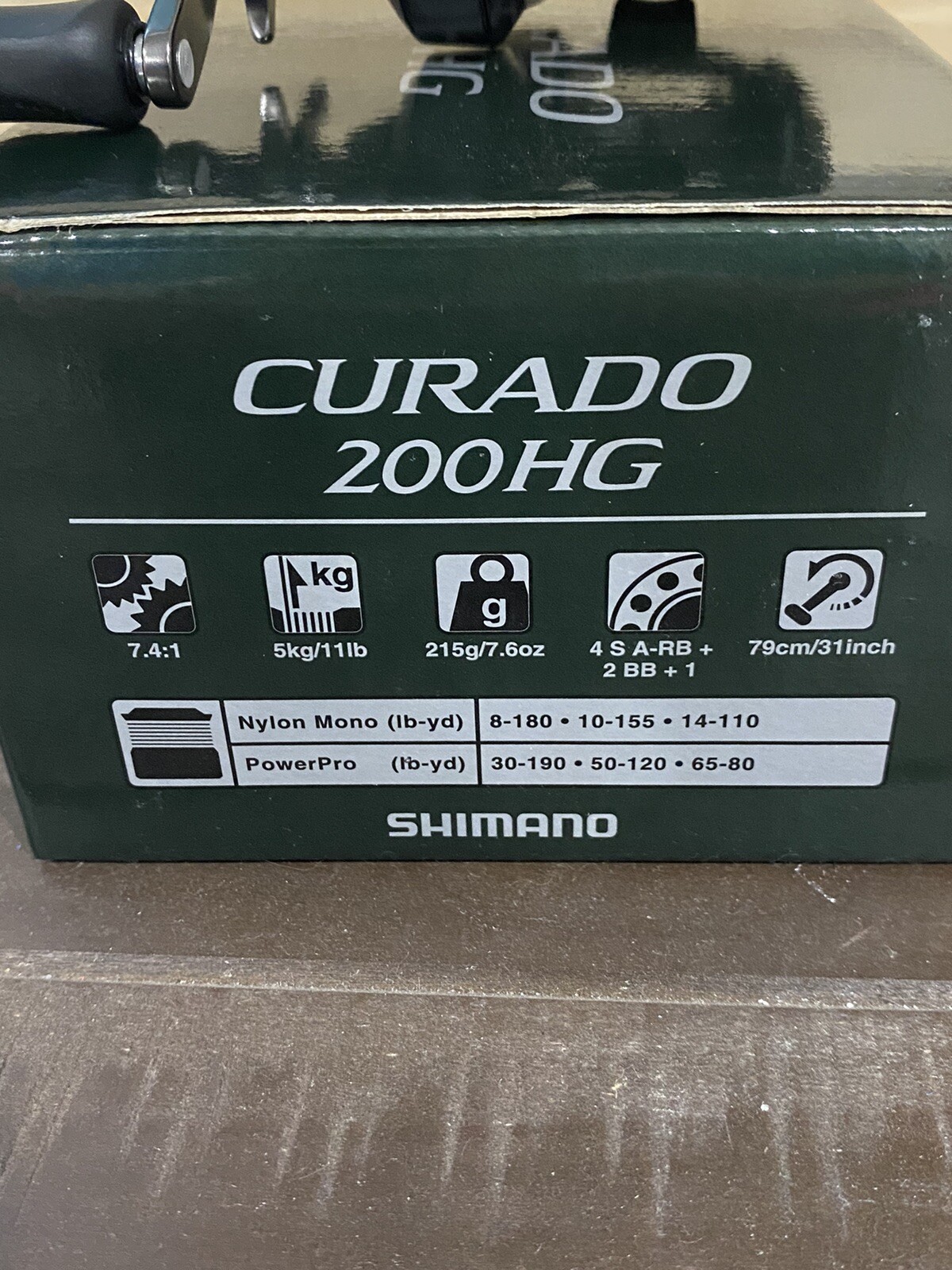 Shimano Curado 200HG K Baitcasting Reel, Right Hand, 7.4:1 - CU200HGK