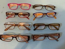 Lot of 8 Pcs Eyeglass Frames Various Brands: Easy Readers, Vienna & Other 