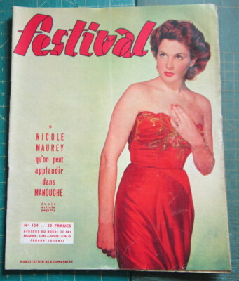 REVUE CINEMA FESTIVAL N° 124 NICOLE MAUREY ROMANS PHOTOS 1951