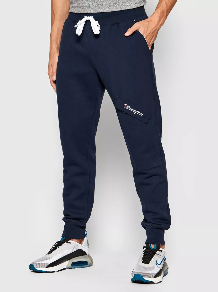 Herren Freizeit Pants eBay Cuff Marineblau Rib Jogginghose Weiß Sportswear | Champion