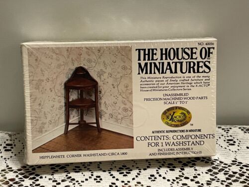The House Of Miniatures - Hepplewhite Corner Washstand #40056 - New! - Picture 1 of 4