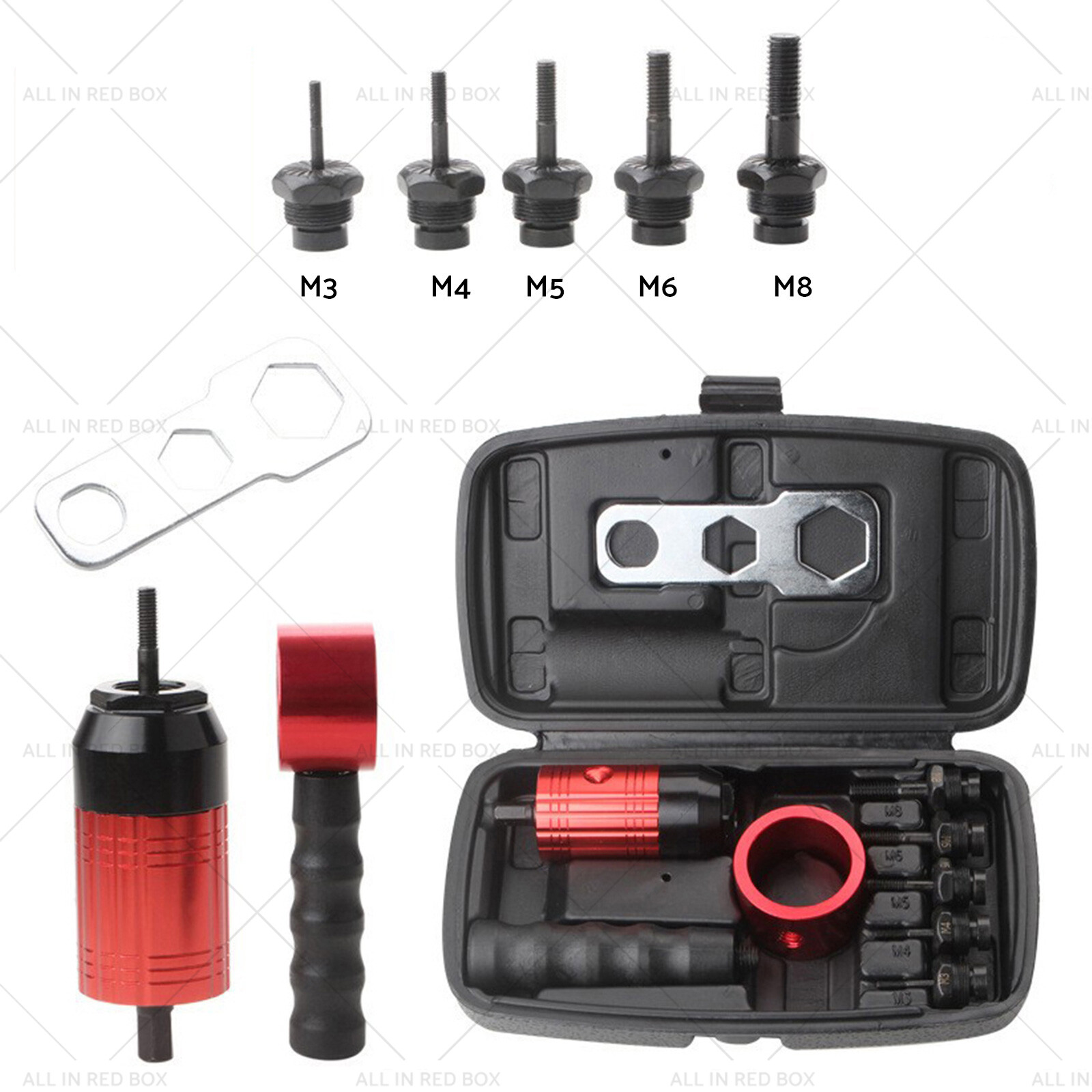 Rivet Nut Tool M38 Nutsert Adapter Suitable for Hand Wrench/Electric