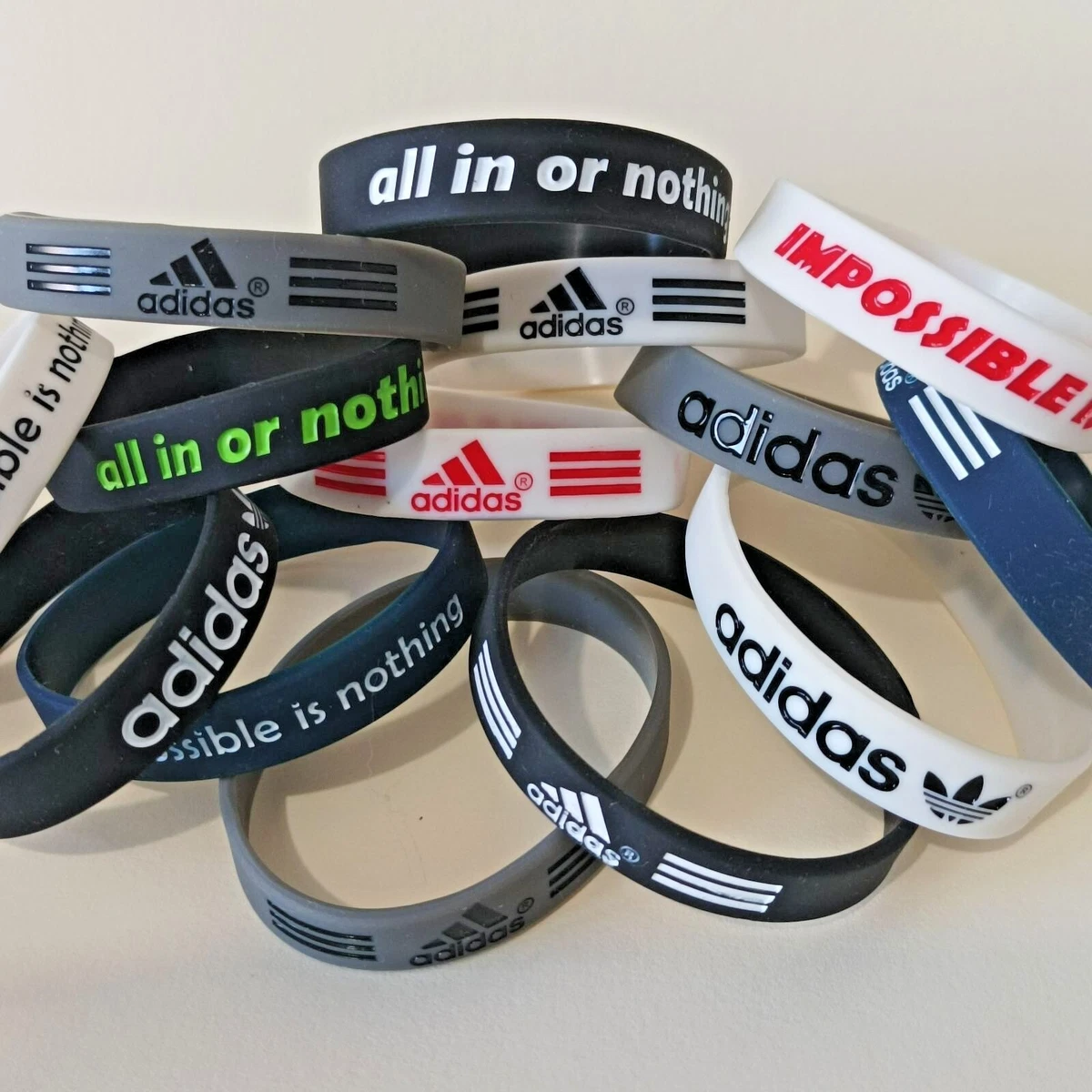 adidas wristbands rubber