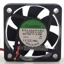 SUNON KD1205PHB2 5015 DC12V 0.9W 5CM 2-Wire Silent Cooling Fan
