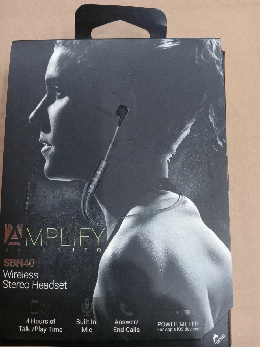 Amplify By Aduro SBN40 Wireless Stereo Headset Brand New In Box eBay