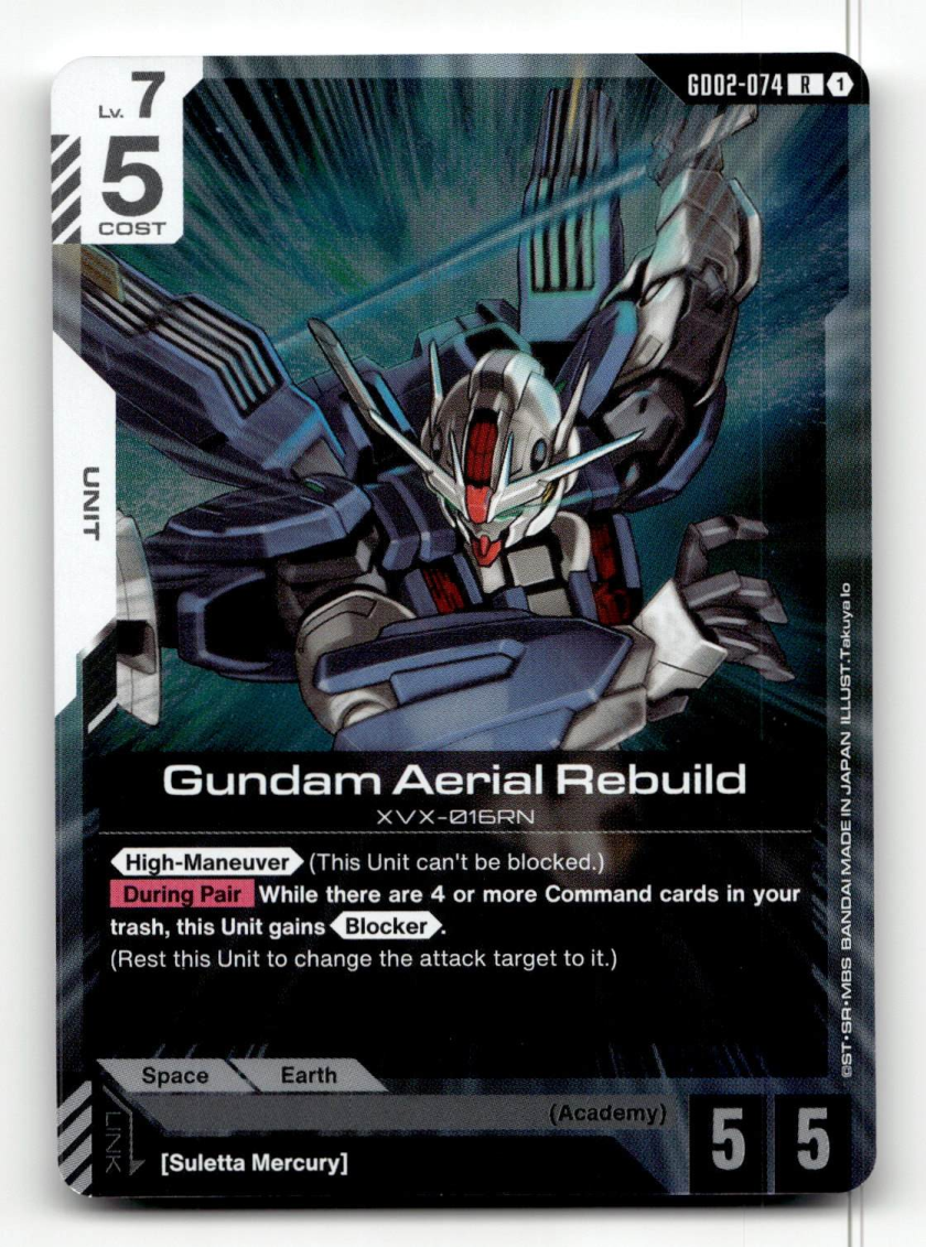 Gundam Card Game Gundam Aerial Rebuild (R) - Dual Impact | eBay
