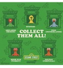 Sesame Street Reaction Blind Box Big Birds from Around the World 12 Pack Super7 — photo 2
