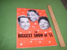 THE BIGGEST SHOW OF 51 PROGRAM NAT KING COLE SARAH VAUGHAN DUKE ELLINGTON & more