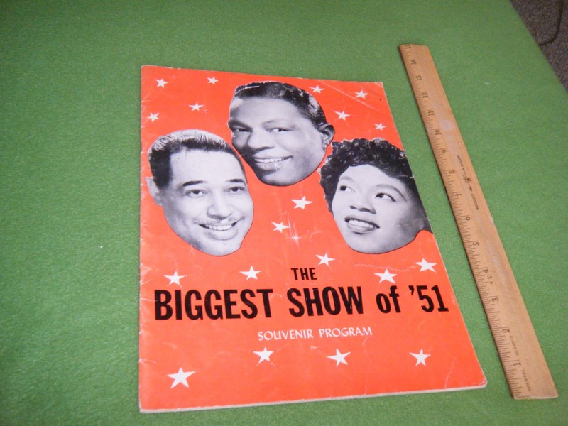 THE BIGGEST SHOW OF 51 PROGRAM NAT KING COLE SARAH VAUGHAN DUKE ELLINGTON & more