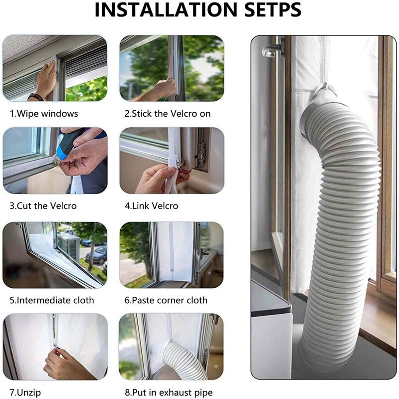 4m Airlock Sealing Portable Mobile Air Conditioner Window Sealing Accessories