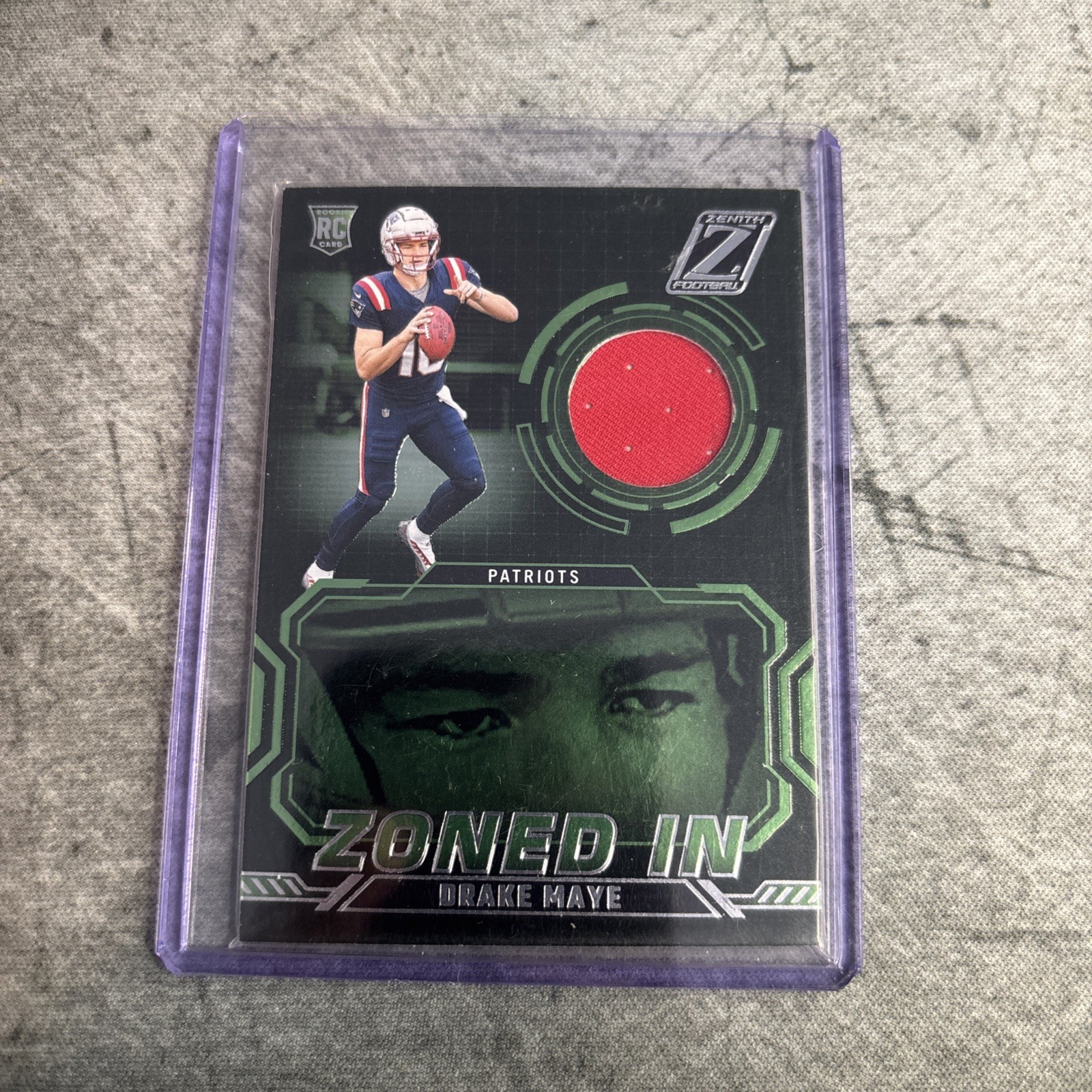 Drake Maye Panini Zenith Zoned in Memorabilia #ZIDME Base