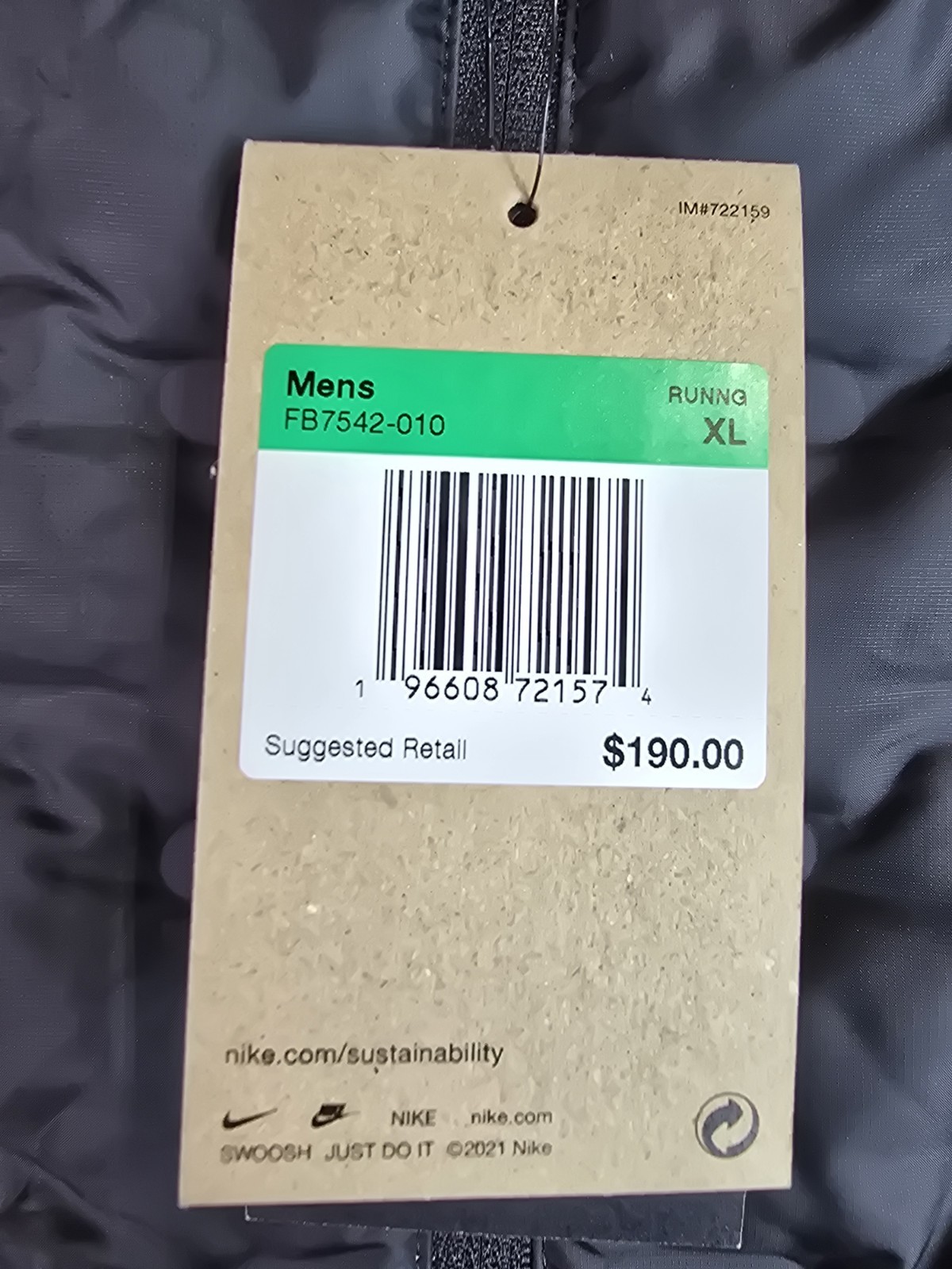 SACAI X NIKE Nike Therma Fit ADV Repel Aeroloft Gilet Uomo Nero Giacca da Corsa Senza Maniche XL