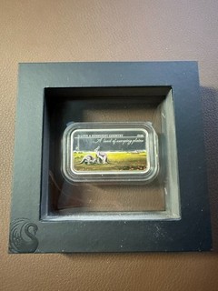 1 Oz Silbermünze rechteckig Sunburnt Country Perth Mint 2015