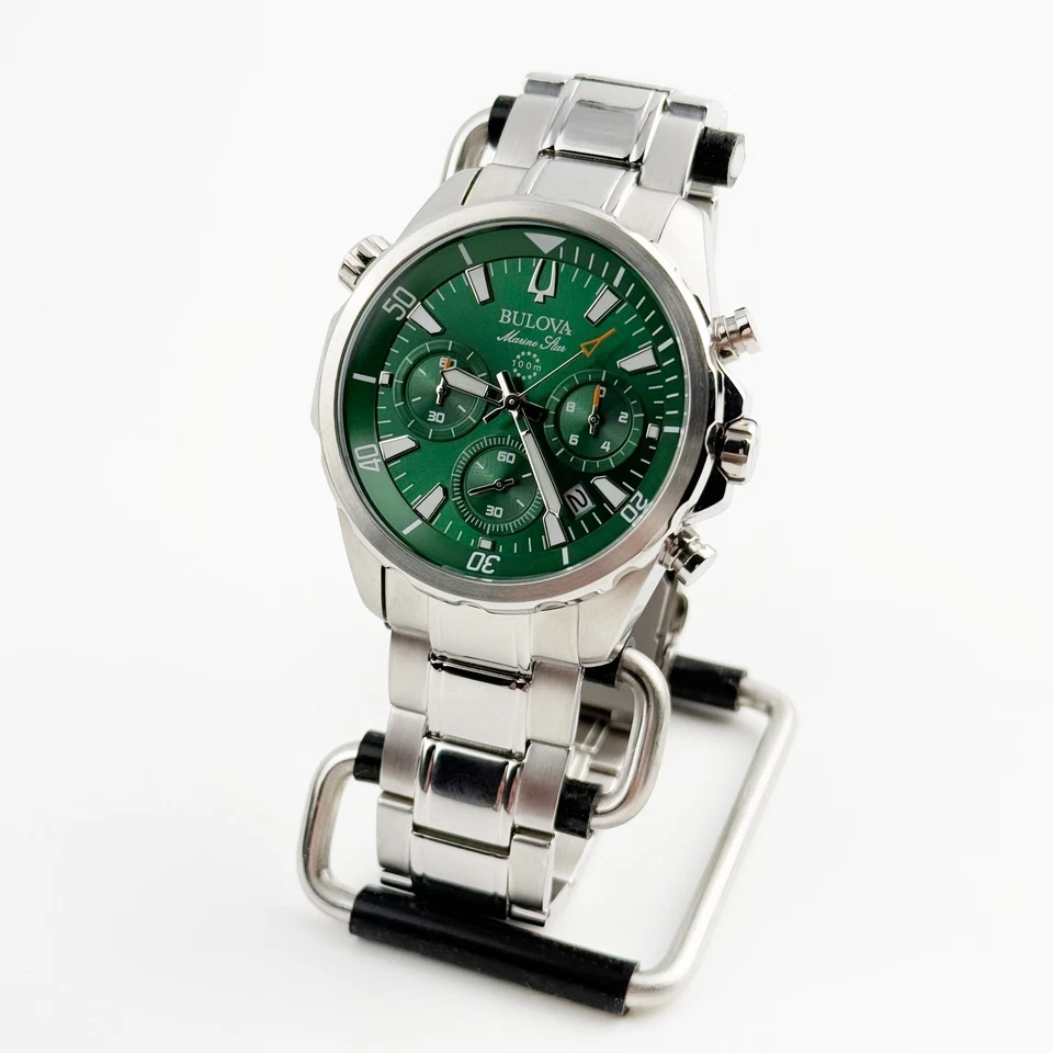 Bulova Marine Star Multifunction Quartz Chronograph Men's Watches No. 96B396 - Image 2 of 4