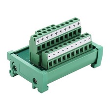 2 in 10 Out Terminal Blocks Module 25A DIN Rail and Panel Mounting Power Dist...