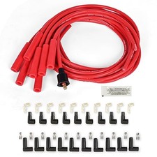Spark Plug Wire Set 8.5mm Spark Plug Wires with Red HEI Straight180 Degree Boots
