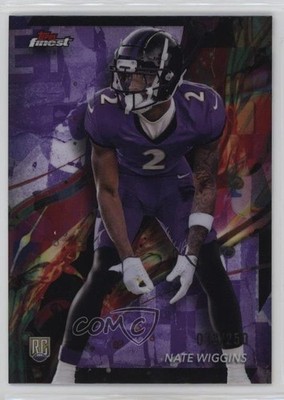 2024 Topps Finest Common Purple Refractor 13/250 Nate Wiggins #51 Rookie RC 0nr3
