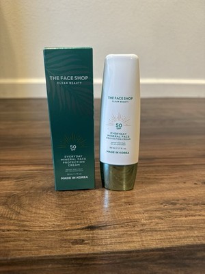 THE FACE SHOP Clean Beauty 50 SPF Every Day Mineral Face Protection Cream 1.7 fl