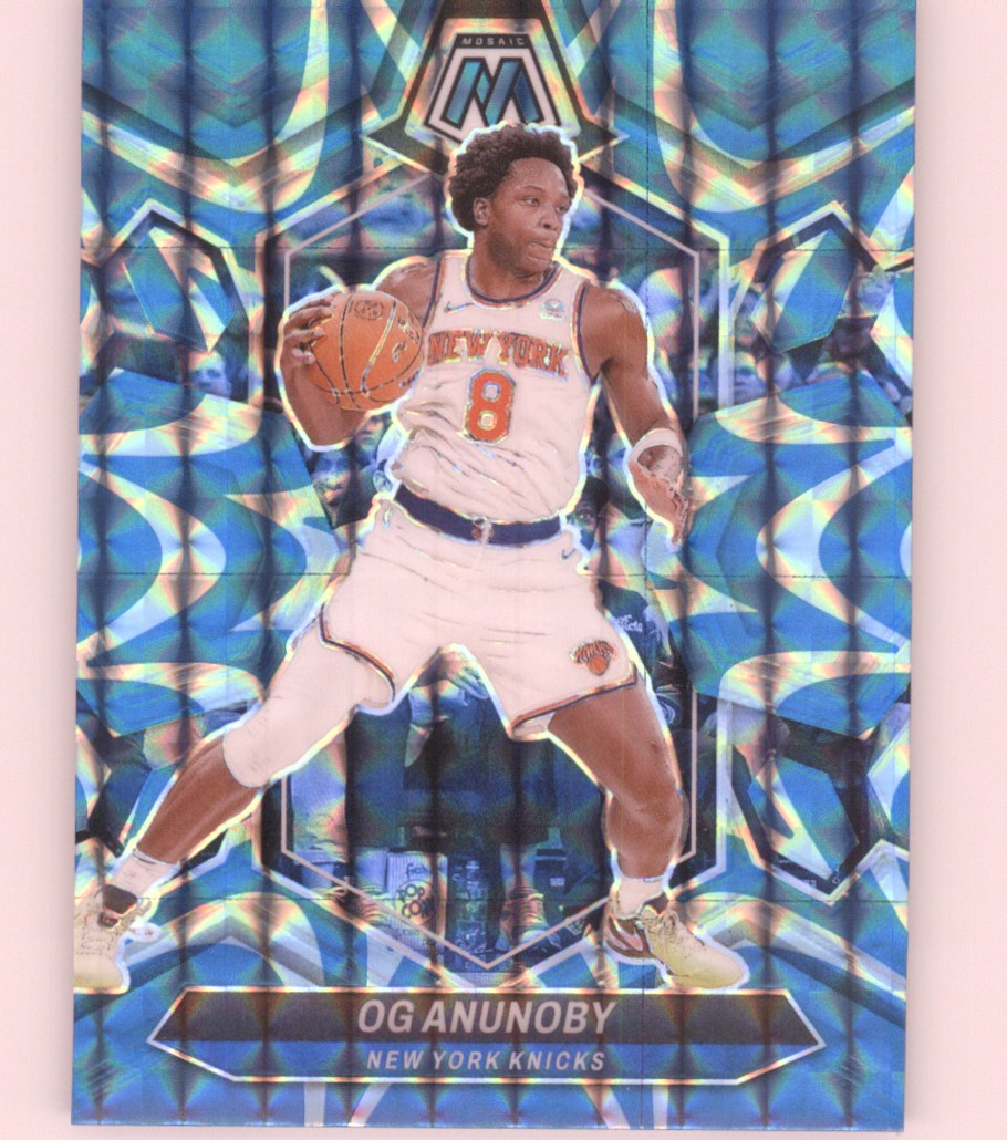 2023-24 Panini Mosaic #135 OG Anunoby Reactive Blue