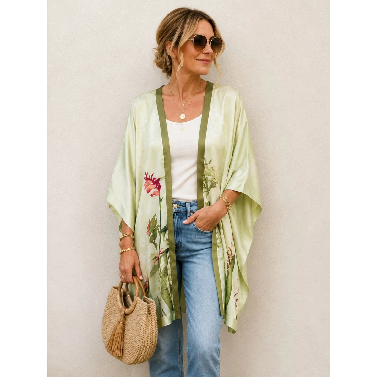 Silk Kimono Tops for Women for sale | eBay