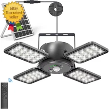 Solar Shed Light Indoor Outdoor 1200LM 144LED Pendant Light, Motion Sensor with 