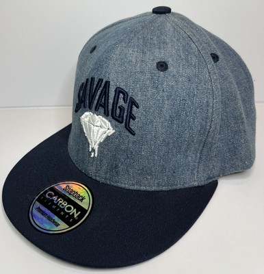Carbon Elements Hat Cap SnapBack Adjustable Savage Spell Out Gray
