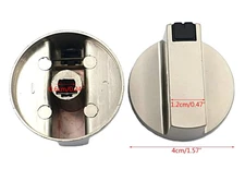 5 pcs Stove Control Knobs Metal Oven Burner Replacement Knob Stainless Steel