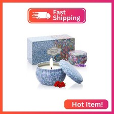 2 Pack Scented Candles, 2.5 oz Aromatherapy Candles for Home Scented, Natural So