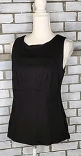 CAbi Women's Sleeveless Tank Top Careerwear Work Stretchy Size 10 Black #224