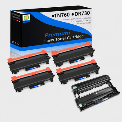 TN-760 Toner + DR-730 Drum Unit for Brother MFC-L2710DW HL-L2350DW HL-L2395DW