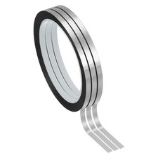 3pcs Metalized Polyester Film Tape 3/16 in x 55 Yards Matte Silver