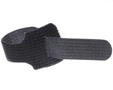 8" Black Hook and Loop Cable Ties - pack of 10