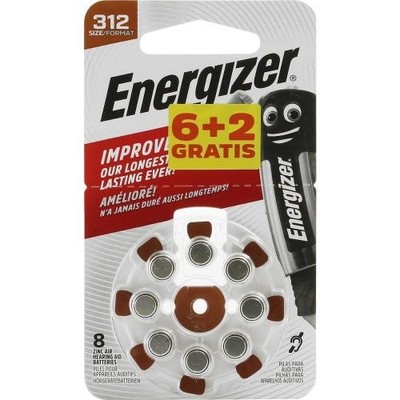 2x ENERGIZER Hörgerätebatterie 312 8 ST