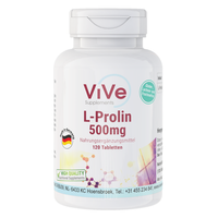 L-Prolin 500 Mg - 120 Tabletten - Essenzielle AminosäUre | Vive Supplements