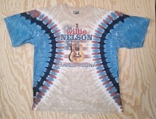 Vintage Willie Nelson Shirt XXL Liquid Blue Tie Dye American Legend Made in USA
