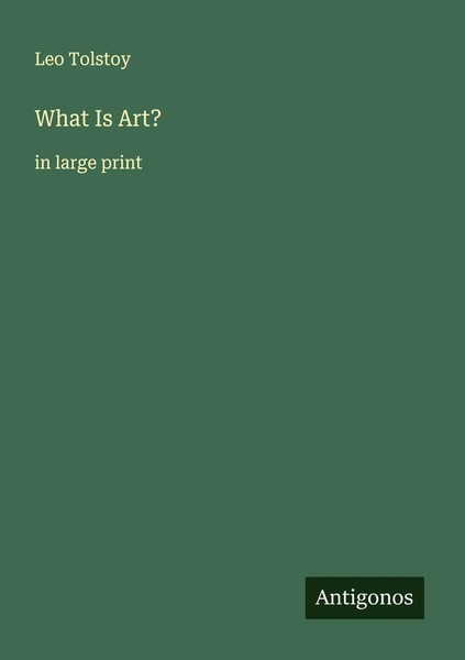 Leo Tolstoy | What Is Art? | Taschenbuch | Englisch (2025) | In Large Print-image